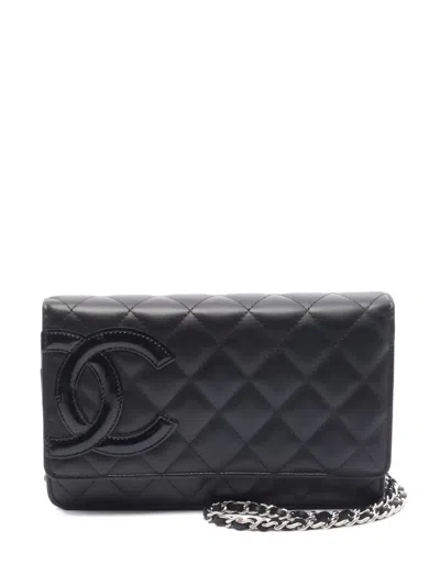 CHANEL CAMBOGNE LIGNE QUILTED WALLET