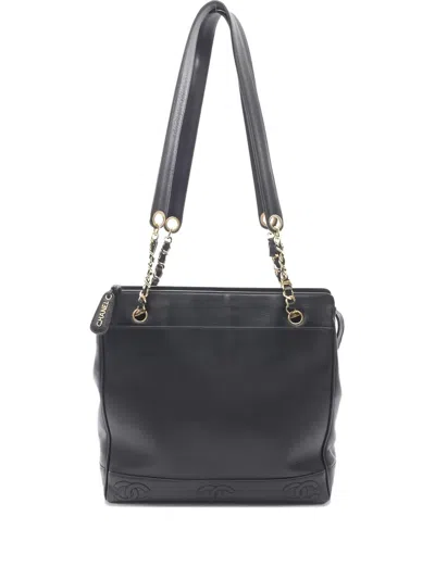 CHANEL CAVIAR-LEATHER CHAIN SHOULDER BAG