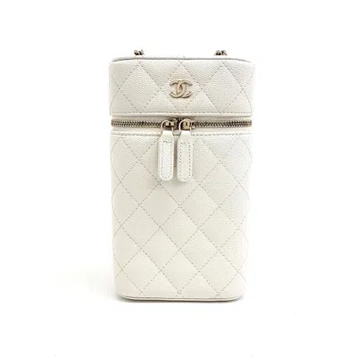 CHANEL CAVIAR PHONE HOLDER AND CROSS BAG