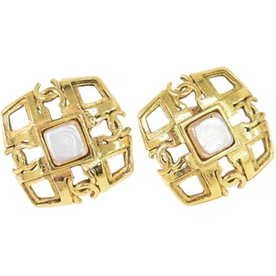 CHANEL COCO MARK PLATED EARRING JEWELRY (PRE-OWNED)