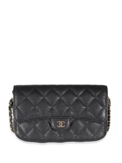 CHANEL DIAMOND-QUILTED PHONE HOLDER