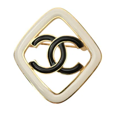 CHANEL IVORY PLATING PIN BROOCH (PRE-OWNED)