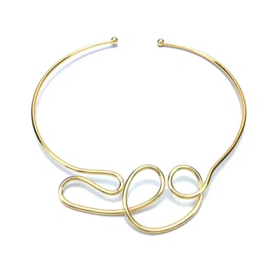 CHANEL JOAN ELKAYAM WOMEN'S GOLD ABSTRACT CHOKER NECKLACE