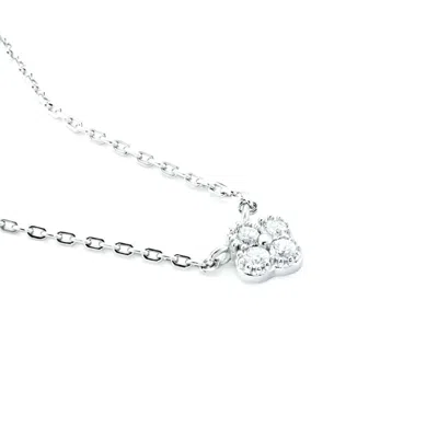 CHANEL JOAN ELKAYAM WOMEN'S LUCKY CLOVER SILVER CRYSTAL NECKLACE