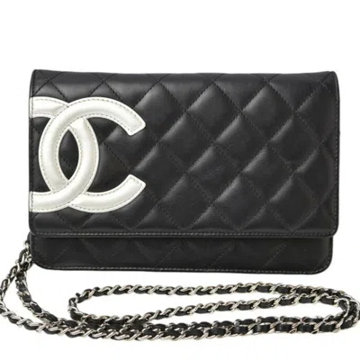 CHANEL LEATHER CHAIN/SHOULDER WALLET (PRE-OWNED)