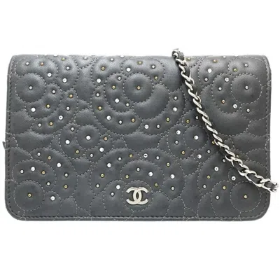 CHANEL LEATHER CHAIN/SHOULDER WALLET (PRE-OWNED)