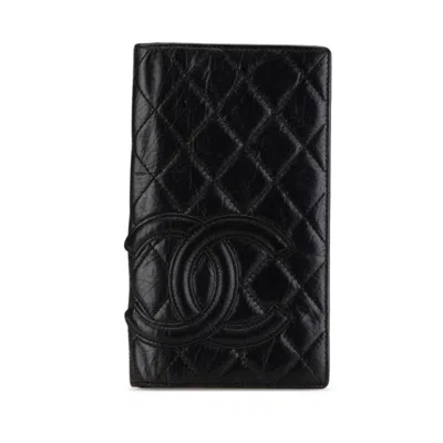 CHANEL LEATHER LONG WALLET (BI-FOLD) (PRE-OWNED)