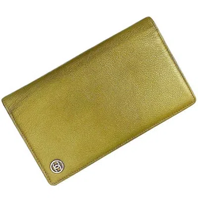 CHANEL LEATHER LONG WALLET (BI-FOLD) (PRE-OWNED)