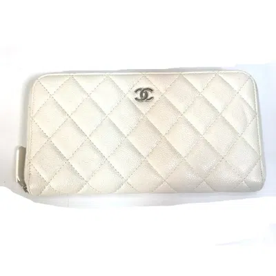 CHANEL LEATHER LONG WALLET (BI-FOLD) (PRE-OWNED)