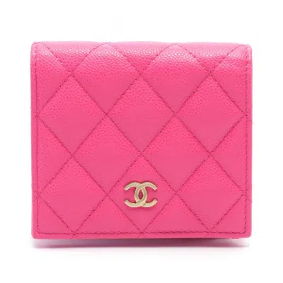 CHANEL MATELASSE CAVIAR LEATHER WALLET (BI-FOLD) (PRE-OWNED)