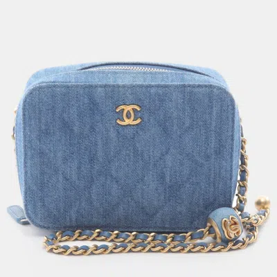 CHANEL MATELASSE CHAIN SHOULDER BAG DENIM BLUE GHW