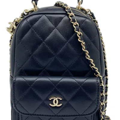 CHANEL MATELASSE LEATHER BACKPACK SHOULDER BAG (PRE-OWNED)