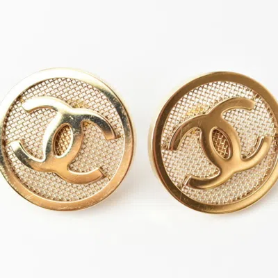 CHANEL METAL STUD EARRINGS (PRE-OWNED)