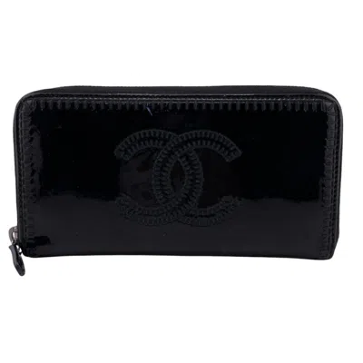 CHANEL PATENT LEATHER LONG WALLET (BI-FOLD) (PRE-OWNED)