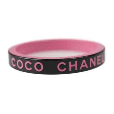 CHANEL PINK RESIN BANGLE (PRE-OWNED)