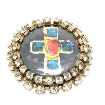 CHANEL PLATED BROOCH (PRE-OWNED)