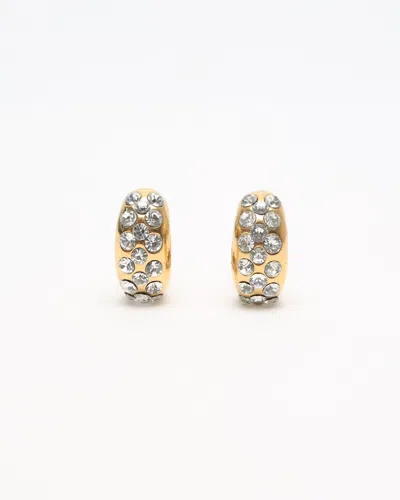 CHANEL CHANEL RHINESTONES CLIP-ON EARRINGS