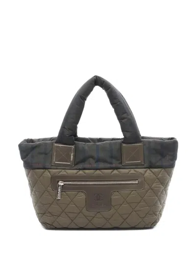 CHANEL SMALL COCO COON QUILTED PLAID TOTE BAG