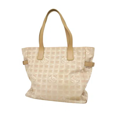 CHANEL CHANEL TRAVEL LINE BEIGE SYNTHETIC TOTE BAG (PRE-OWNED)