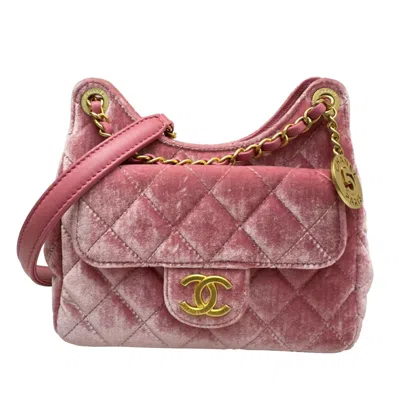 CHANEL VELVET SHOULDER BAG (PRE-OWNED)