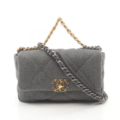 CHANEL WOOL SHOULDER BAG (PRE-OWNED)