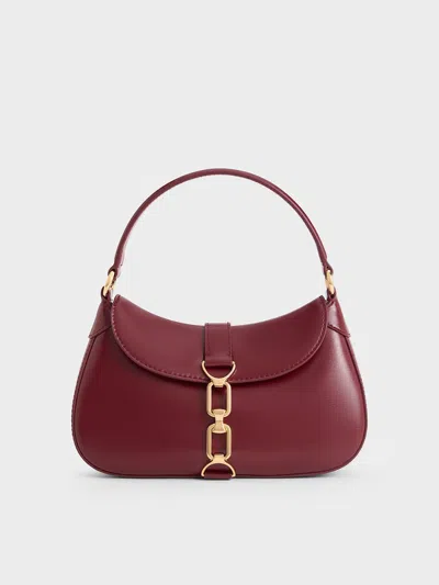 CHARLES & KEITH CHARLES & KEITH - AGATHA CHAIN-ACCENT HOBO BAG
