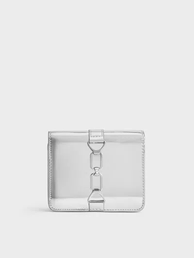 CHARLES & KEITH CHARLES & KEITH - AGATHA METALLIC CHAIN-ACCENT CARD HOLDER