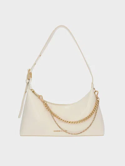 CHARLES & KEITH CHARLES & KEITH - ATWOOD CHAIN-EMBELLISHED SHOULDER BAG
