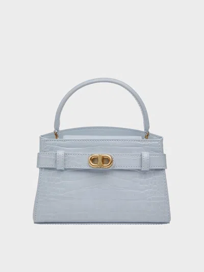 CHARLES & KEITH CHARLES & KEITH - AUBRIELLE CROC-EFFECT TOP HANDLE BAG