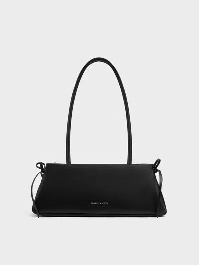 CHARLES & KEITH CHARLES & KEITH - HAZEL BOW ELONGATED TRAPEZE SHOULDER BAG