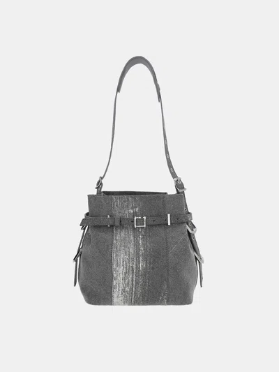 CHARLES & KEITH CHARLES & KEITH - BRYNA BRUSHED DENIM BELTED BUCKET BAG