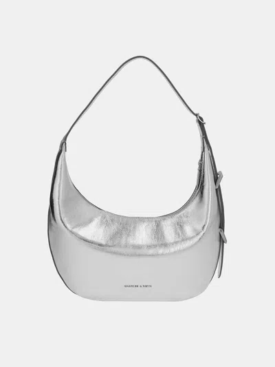 CHARLES & KEITH CHARLES & KEITH - BRYNA METALLIC CURVED HOBO BAG
