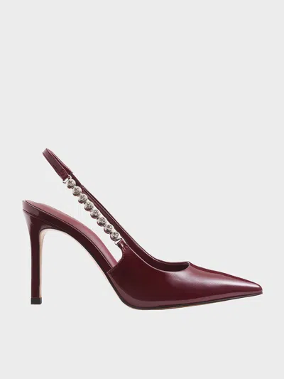 CHARLES & KEITH CHARLES & KEITH - FLORES PATENT GEM-STRAP SLINGBACK PUMPS