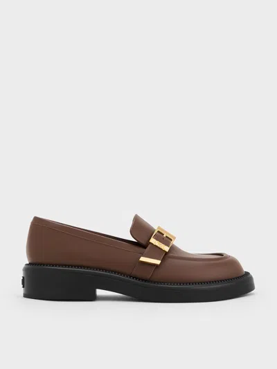 CHARLES & KEITH CHARLES & KEITH - LEATHER BUCKLED-STRAP LOAFERS