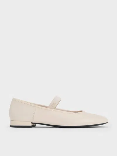 CHARLES & KEITH CHARLES & KEITH - LEATHER MARY JANE FLATS