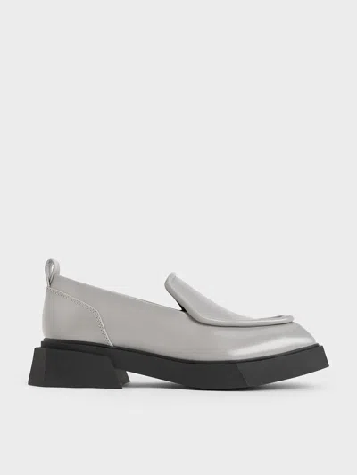 CHARLES & KEITH CHARLES & KEITH - LORDE GEOMETRIC SQUARE-TOE LOAFERS