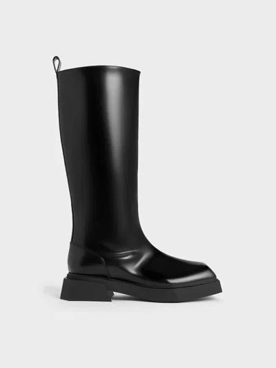 CHARLES & KEITH CHARLES & KEITH - LORDE SQUARE-TOE KNEE-HIGH BOOTS