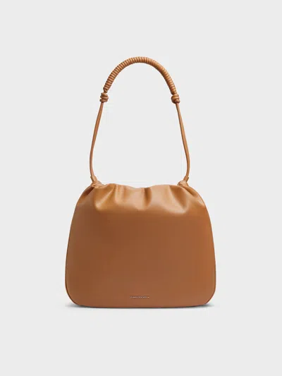 CHARLES & KEITH CHARLES & KEITH - LORELAI RUCHED KNOTTED-STRAP HOBO BAG