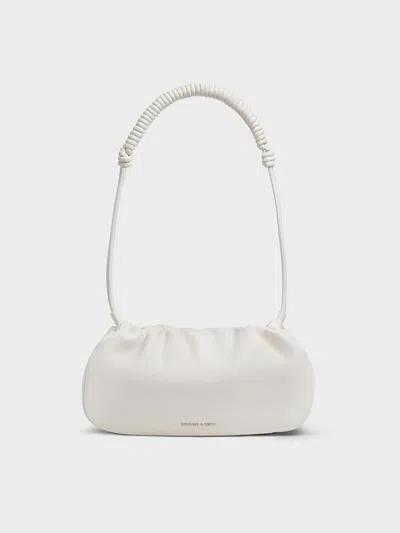 CHARLES & KEITH CHARLES & KEITH - LORELAI RUCHED KNOTTED-STRAP SHOULDER BAG