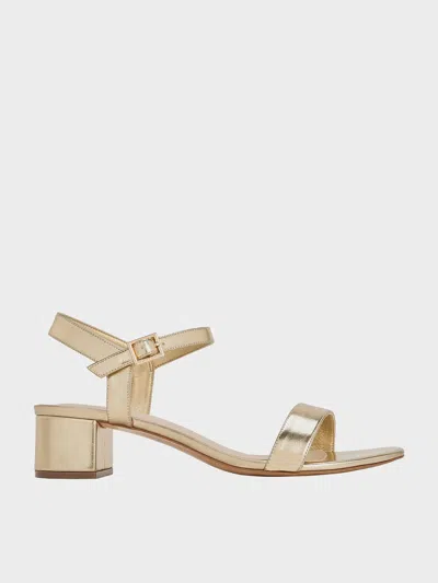 CHARLES & KEITH CHARLES & KEITH - METALLIC BLOCK HEEL ANKLE-STRAP SANDALS