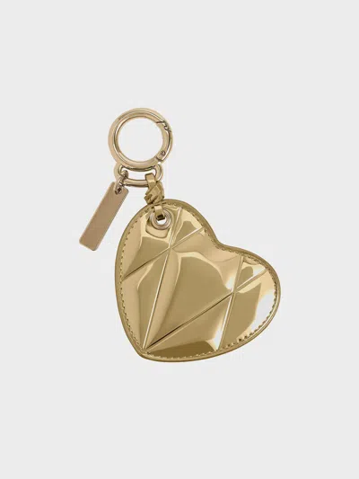 CHARLES & KEITH CHARLES & KEITH - METALLIC HEART QUILTED MIRROR CHARM