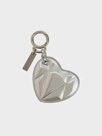 CHARLES & KEITH CHARLES & KEITH - METALLIC HEART QUILTED MIRROR CHARM