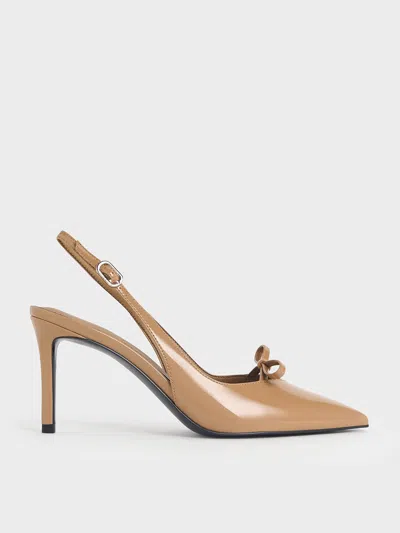 CHARLES & KEITH CHARLES & KEITH - PATENT BOW SLINGBACK PUMPS