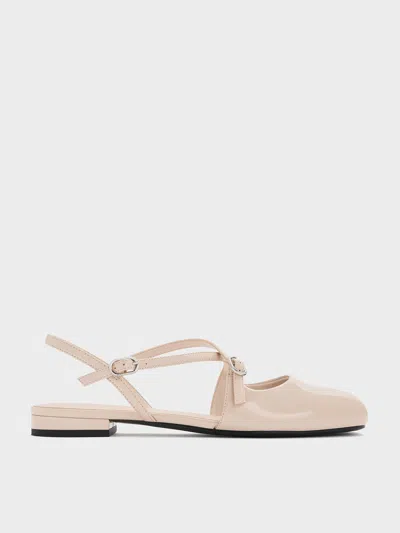 CHARLES & KEITH CHARLES & KEITH - PATENT CROSSOVER BUCKLED SLINGBACK FLATS
