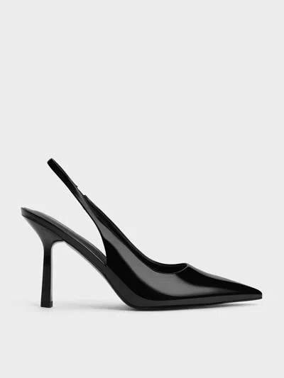 CHARLES & KEITH CHARLES & KEITH - PATENT POINTED-TOE SLINGBACK PUMPS
