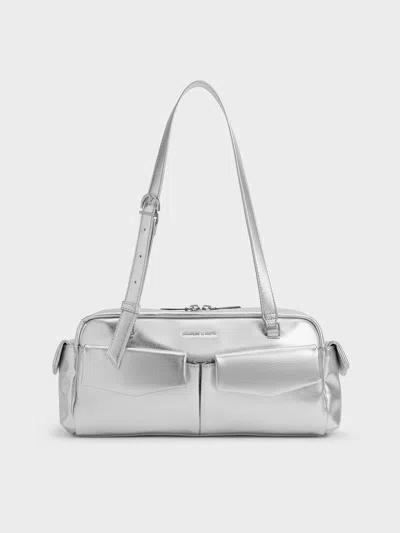 CHARLES & KEITH CHARLES & KEITH - RACHEL ELONGATED MULTI-POCKET SHOULDER BAG