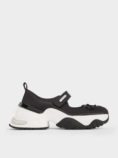 CHARLES & KEITH CHARLES & KEITH - SATIN BOW TWO-TONE MARY JANE SNEAKERS