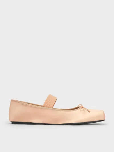 CHARLES & KEITH CHARLES & KEITH - SATIN SQUARE-TOE MARY JANE BALLET FLATS