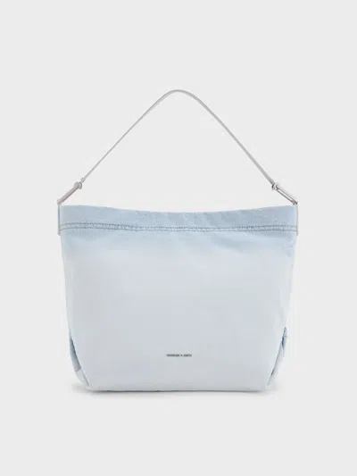 CHARLES & KEITH CHARLES & KEITH - SIANNA DENIM SLOUCHY HOBO BAG