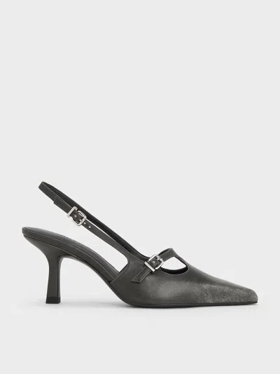 CHARLES & KEITH CHARLES & KEITH - T-BAR POINTED-TOE SLINGBACK PUMPS